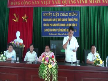 Lãnh đạo tỉnh và nước Lào thăm Công ty