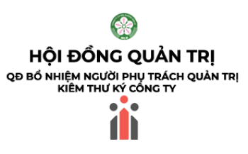 Quyết định bổ nhiệm người phụ trách quản trị kiêm thư ký Công ty