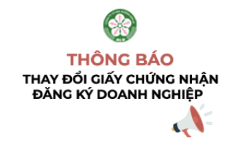 THÔNG BÁO THAY ĐỔI GIẤY CHỨNG NHẬN ĐĂNG KÝ DOANH NGHIỆP